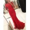 Long Red Beaded Lace Mermaid Prom Formal Evening Party Dresses 3021050