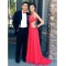 Long Red Lace Chiffon Prom Formal Evening Party Dresses 3021065