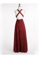 Long V-Neck Burgundy Prom Formal Evening Party Dresses 3021067