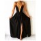 Long Black Deep V-Neck Prom Formal Evening Party Dresses 3021068