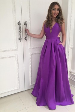 Sexy Sequins V-Neck Long Prom Formal Evening Party Dresses 3021076