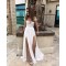 Long White Cap Sleeves Lace Chiffon Prom Formal Evening Party Dresses 3021080
