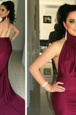 Mermaid Halter Long Prom Formal Evening Party Dresses 3021086