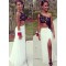 Black Lace White One-Shoulder Long Prom Formal Evening Party Dresses 3021089