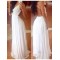 Long White Chiffon Lace Prom Formal Evening Party Dresses 3021099