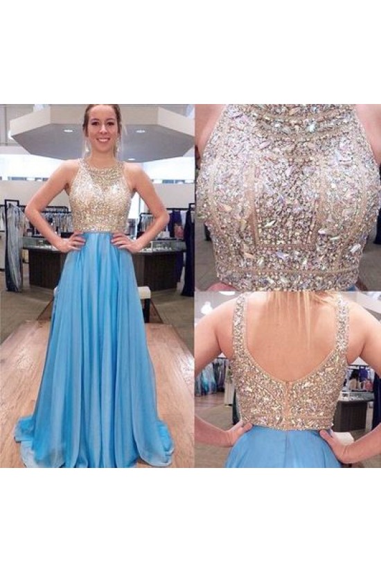 Beaded Long Blue Prom Formal Evening Party Dresses 3021104 Beaded Long Blue Prom Formal Evening Party Dresses 3021104