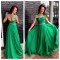 Long Green Beaded Chiffon Prom Formal Evening Party Dresses 3021105