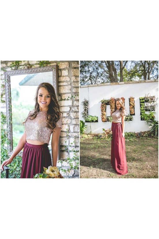 Sequins Two Pieces Prom Formal Evening Party Dresses 3021106 Sequins Two Pieces Prom Formal Evening Party Dresses 3021106