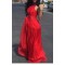 Two Pieces Lace Long Red Prom Formal Evening Party Dresses 3021124