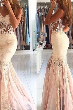 Mermai Lace Long Sweetheart Prom Formal Evening Party Dresses 3021134
