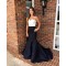 Black White Mermaid Long Prom Formal Evening Party Dresses 3021151