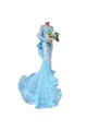 Mermaid Long Blue Lace Prom Formal Evening Party Dresses 3021156