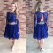Beaded Lace Two Pieces Long Sleeves Prom Formal Evening Party Dresses 3021162