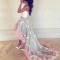 High Low Prom Formal Evening Party Dresses with Handmade Flowers 3021164