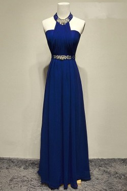Long Blue Beaded Prom Formal Evening Party Dresses 3021173