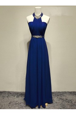 Long Blue Beaded Prom Formal Evening Party Dresses 3021173