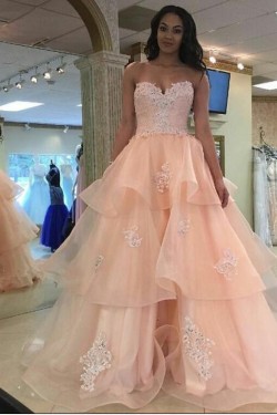 A-Line Sweetheart Lace Long Prom Formal Evening Party Dresses 3021175