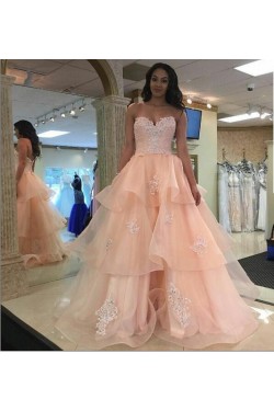 A-Line Sweetheart Lace Long Prom Formal Evening Party Dresses 3021175