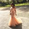 Mermaid Off-the-Shoulder Lace Tulle Long Pink Prom Formal Evening Party Dresses 3021179