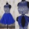 Beaded Sequins Short Royal Blue Prom Evening Homecoming Cocktail Dresses 3020118