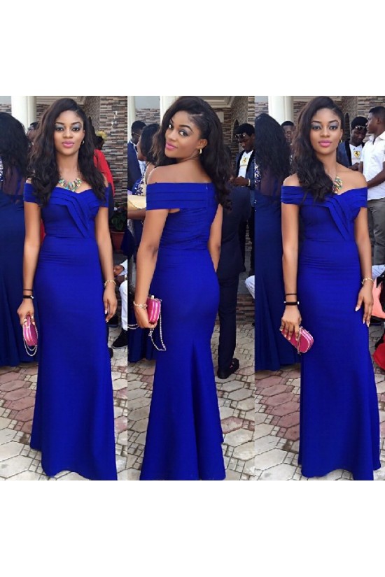 Long Blue Off-the-Shoulder Prom Formal Evening Party Dresses 3021180