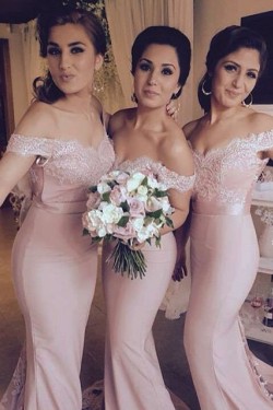 Mermaid Green Off-the-Shoulder Lace Prom Formal Evening Party Dresses 3021183