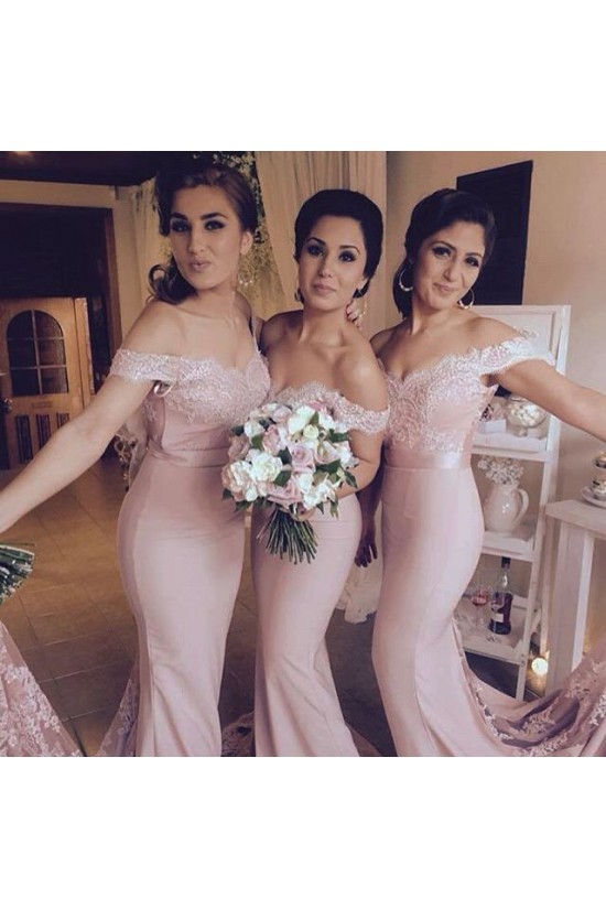 Mermaid Green Off-the-Shoulder Lace Prom Formal Evening Party Dresses 3021183