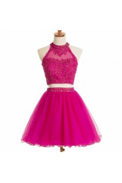 Beaded Lace Two Pieces Short Prom Homecoming Cocktail Graduation Dresses 3021188