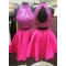 Two Pieces Sequins Short Hot Pink Prom Evening Homecoming Cocktail Dresses 3020119
