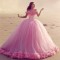Long Pink Off-the-Shoulder Ball Gown Prom Prom Formal Evening Party Dresses 3021198
