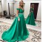 Beaded Long Green Off-the-Shoulder Prom Formal Evening Party Dresses 3021199