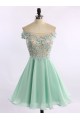 A-Line Off-the-Shoulder Chiffon Lace Appliques Prom Evening Homecoming Cocktail Dresses 3020120