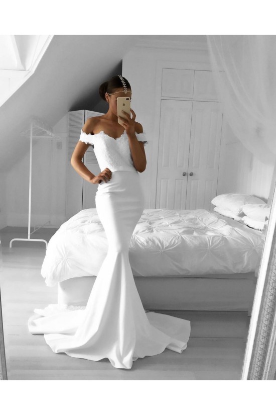 Long White Mermaid Off-the-Shoulder Long Prom Formal Evening Party Dresses 3021205 Long White Mermaid Off-the-Shoulder Long Prom Formal Evening Party Dresses 3021205
