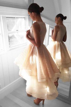 High Low Lace Short Prom Homecoming Cocktail Graduation Dresses 3021209