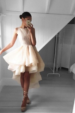 High Low Lace Short Prom Homecoming Cocktail Graduation Dresses 3021209