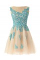 A-Line Off-the-Shoulder Lace Appliques Prom Evening Homecoming Cocktail Dresses 3020121