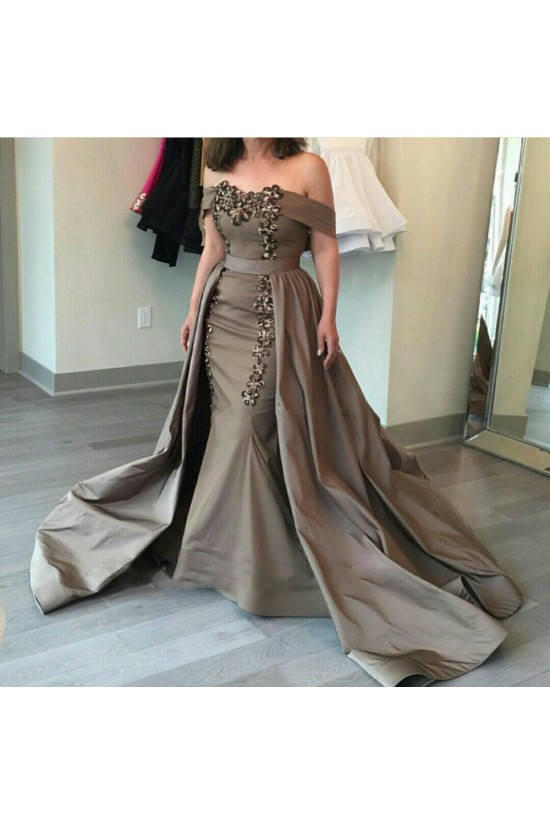 Mermaid Off-the-Shoulder Silver Long Prom Formal Evening Party Dresses 3021210 Mermaid Off-the-Shoulder Silver Long Prom Formal Evening Party Dresses 3021210