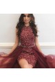 High Low Beaded Sequins Prom Formal Evening Party Dresses 3021213