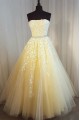 Beaded Lace Strapless Long Prom Formal Evening Party Dresses 3021215