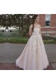 Beaded Lace Strapless Long Prom Formal Evening Party Dresses 3021215