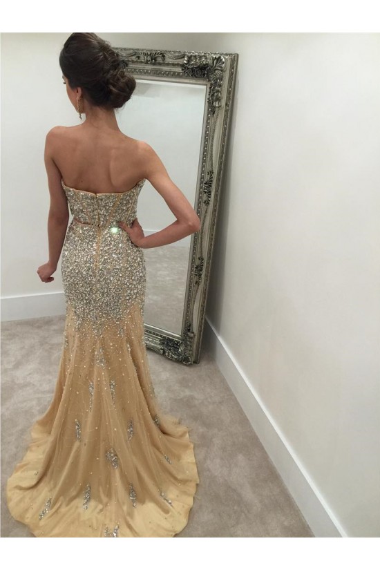Two Pieces Sweetheart Beaded Prom Formal Evening Party Dresses 3021219