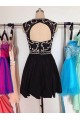 Beaded Short Black Prom Evening Homecoming Cocktail Dresses 3020122