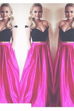 Two Pieces Off-the-Shoulder Prom Formal Evening Party Dresses 3021233