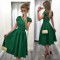 Tea Length Green Prom Homecoming Cocktail Graduation Dresses 3021237