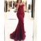 Mermaid Off-the-Shoulder Beaded Lace Appliques Long Prom Formal Evening Party Dresses 3021243
