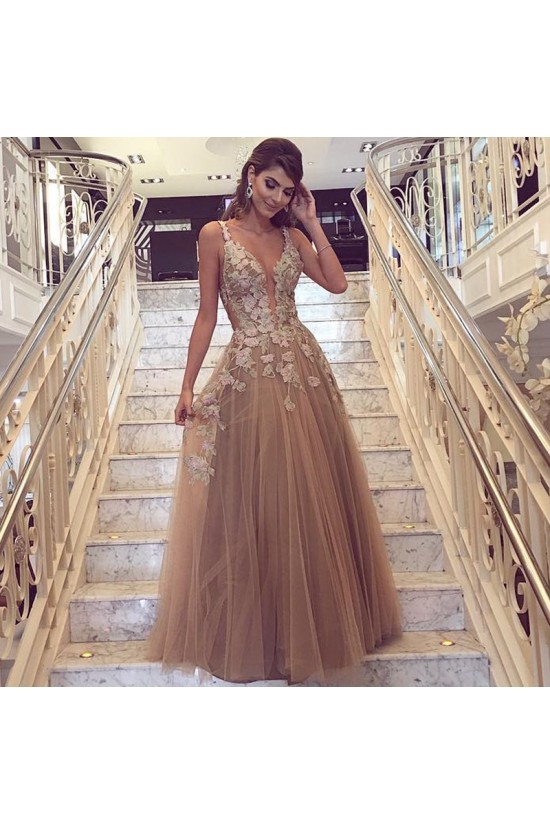 Sexy Long Tulle Prom Formal Evening Party Dresses 3021247 Sexy Long Tulle Prom Formal Evening Party Dresses 3021247