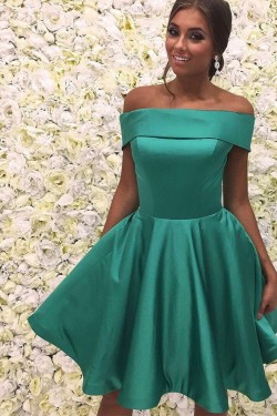 Short Red Off-the-Shoulder Homecoming Cocktail Graduation Prom Dresses 3021249