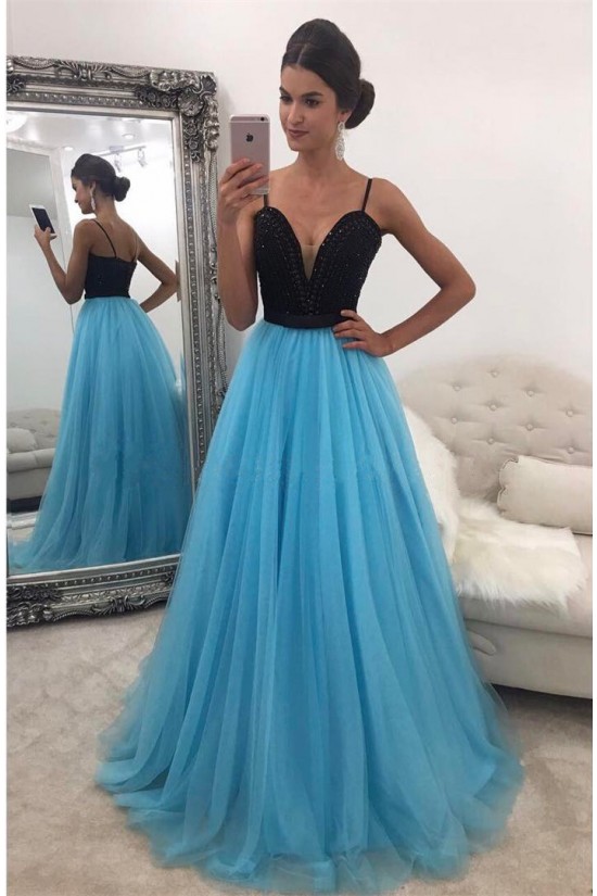 Beaded Spaghetti Straps Long Prom Formal Evening Party Dresses 3021252 Beaded Spaghetti Straps Long Prom Formal Evening Party Dresses 3021252