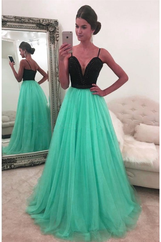 Beaded Spaghetti Straps Long Prom Formal Evening Party Dresses 3021252 Beaded Spaghetti Straps Long Prom Formal Evening Party Dresses 3021252