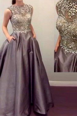 Beaded Long Prom Formal Evening Party Dresses 3021257